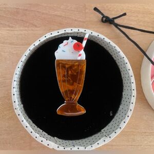 RARE NIB Erstwilder Brooch, Brown, Shake Rattle and Roll